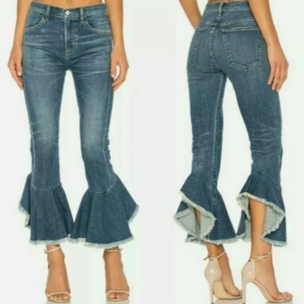 Citizens of Humanity DREW FLOUNCE High Rise Ruffle Flare Jeans 26/3